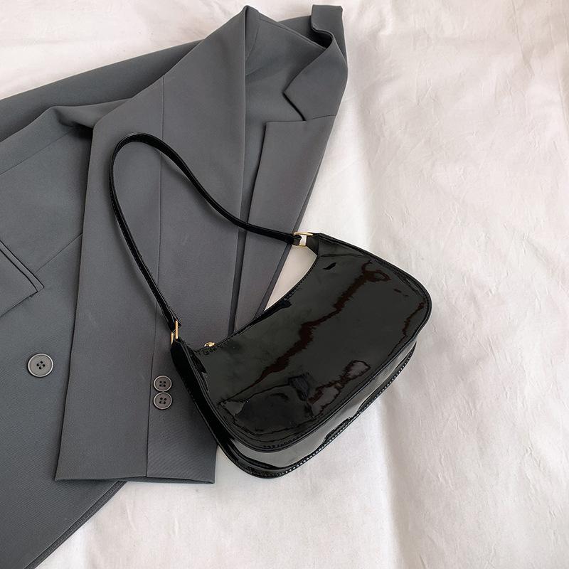 Premium solid color simple women's bag new retro hand bag shoulder underarm bag versatile woman