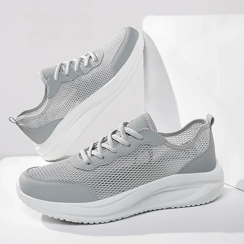 Fashion Men Soft Sport Shoes Breathable Mesh Running Shoes Comfortable Man High Quality Outdoor Lightweight Sneakers for Men Hombre