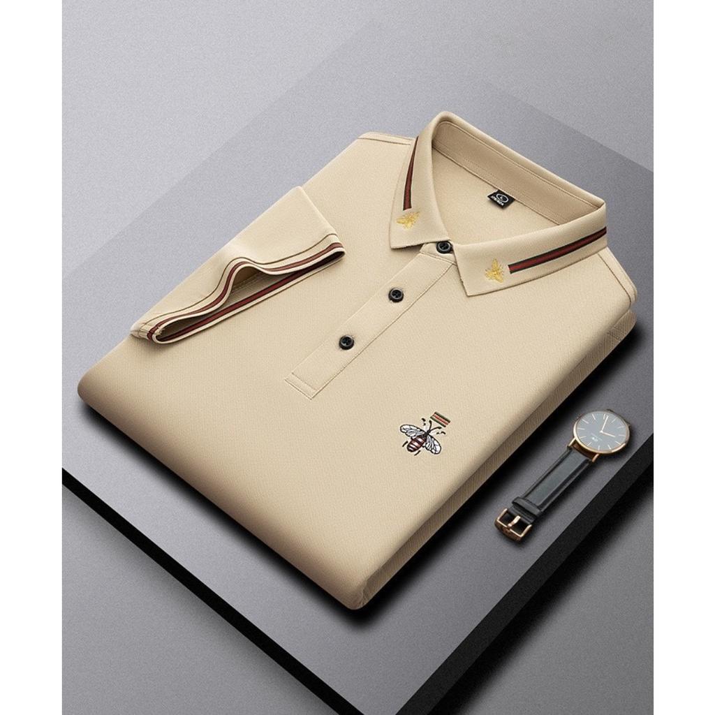 STORN Luxury Brand Quality Men's Polo Shirt Exquisite Bee Embroid Short Sleeve Summer Lapel T-Shirt Business Casual Trend Menswea Top
