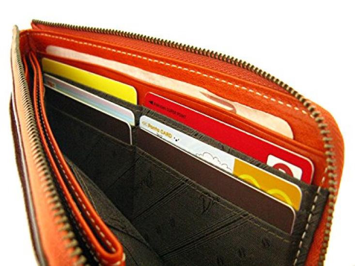 Long Wallet Zipper 0035897 Fons Series Orange [Dakota] L-shaped DA-35897-34