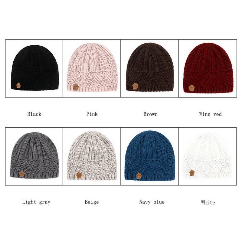 New Winter Hat for Women Knitted Korea Beanie Thick Skullies Hat Autumn Outdoor Warm Streetwear Caps Red Black White Pink