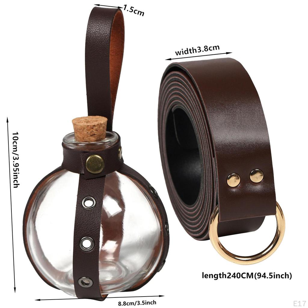 Viking Belt PU Leather Medieval 240cm Renaissance Costume Set Cosplay