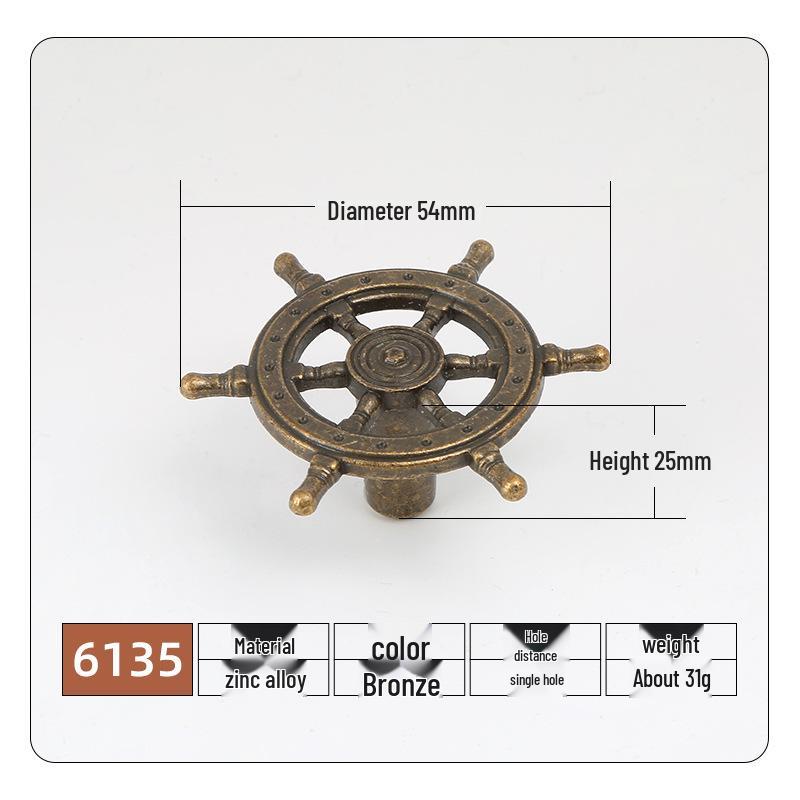 

Matte Black Gold Zinc Alloy Anchor Cabinet Drawer Handle