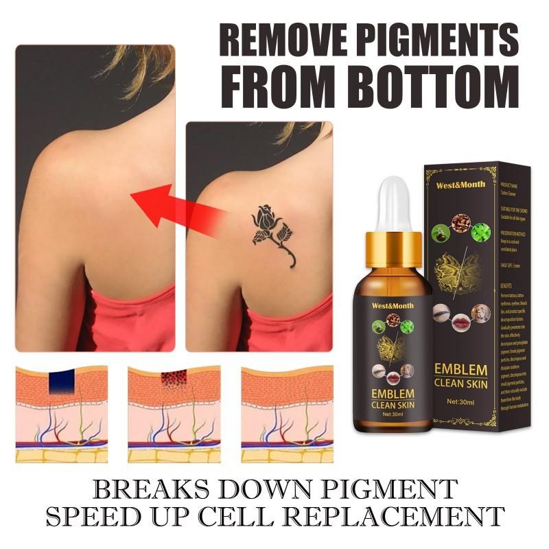 Tattoo-Reinigungslösung zur schnellen Entfernung von Tattoo-Farbe und semipermanenten Pigmenten, 30 ml