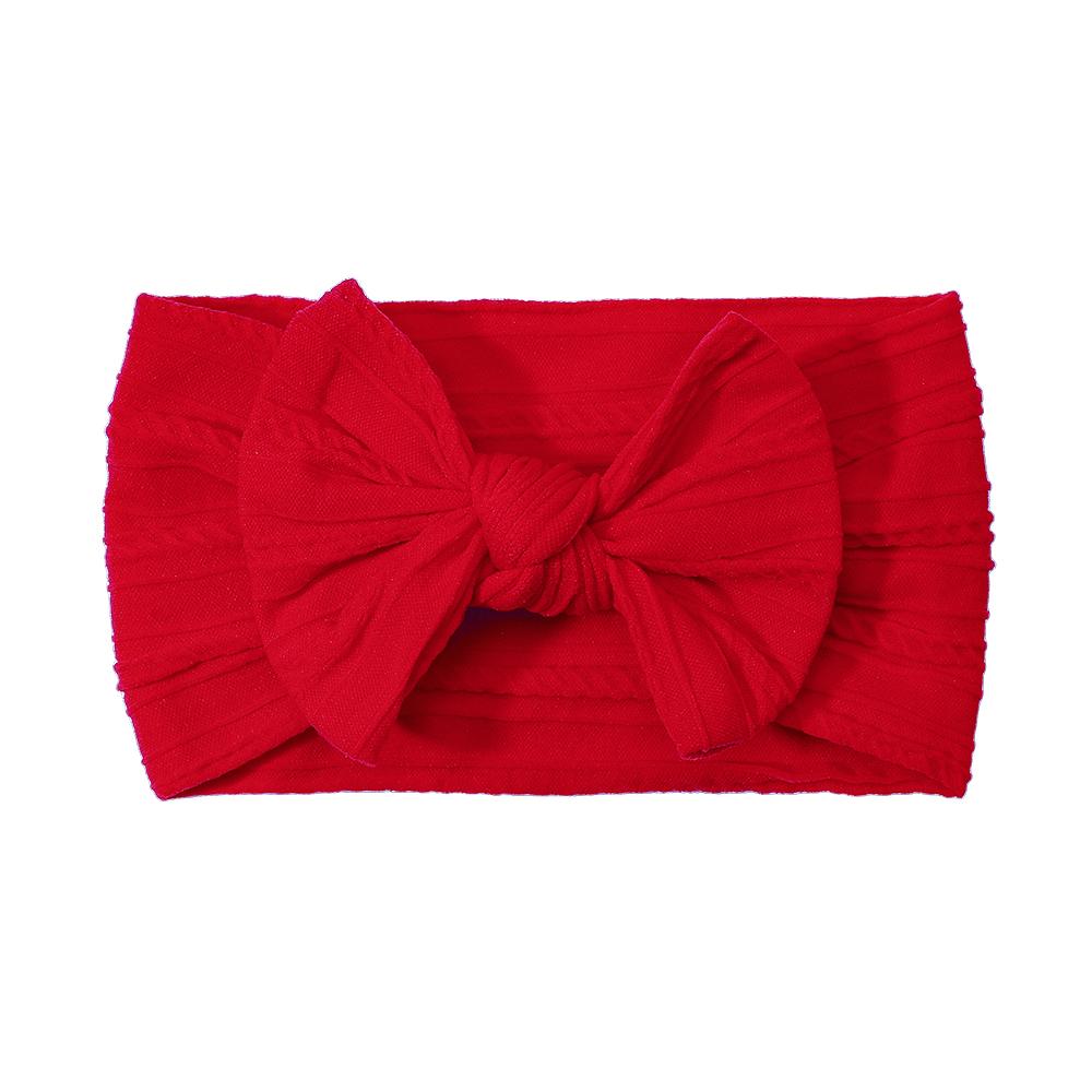 Solid Cable Bow Baby Headband for Child Nylon Layers Headwear Kids Elastic Turban Headwraps Newborn Boys Girls Hair Accessories