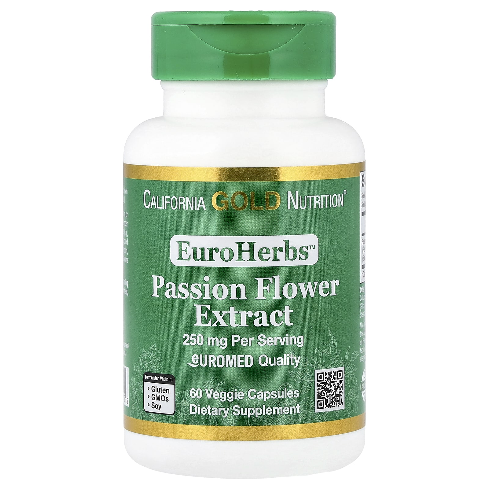 

Euroherbs™, Passion Flower Extract, Euromed Quality, 250Mg, 60 Veggie Caps