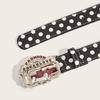 Fashion PU Belt for Woman Waist Decors Pants Belt Simple Dotted Belt Jeans Pants Decorative Belt Multiuse Waiststrap
