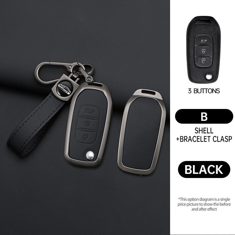 Interior Mouldings Alloy Leather Car Key Case For Renault GT line Kadjar Captur Megane Sandero Stepway Logan Clio5 Arkana Renaul