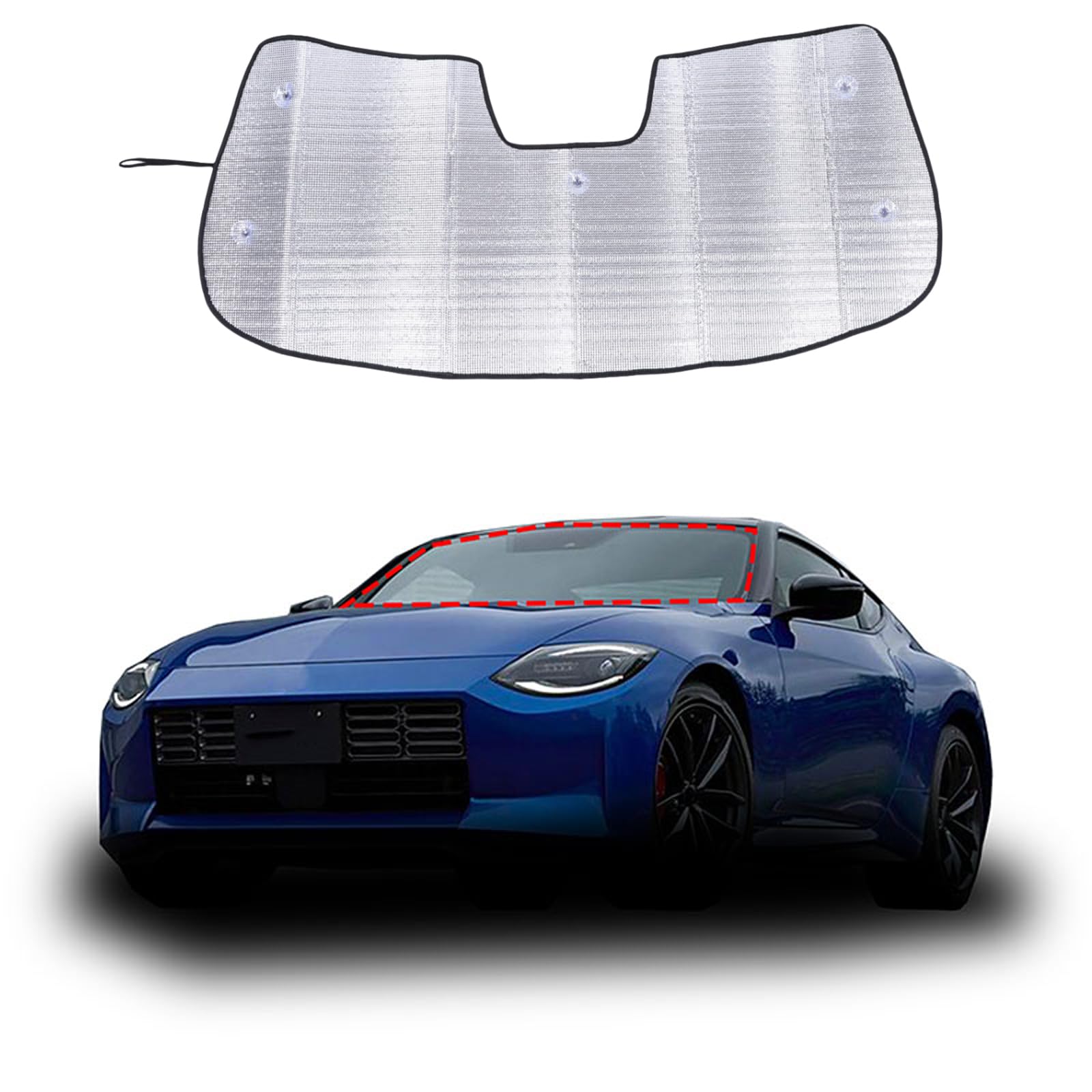 

Hcilloend Sunshade for Nissan Fairlady Z RZ34 Windshield Blackout Front Car Front UV Sun Protection for Car Easy Car Accessories 2022-2025, Sunshade,