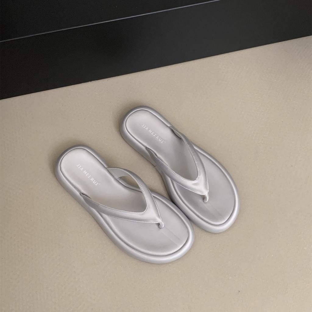 Fashion New Women's Summer Beach Flip Flops Slip-On Fashion Casual Vacation Slippers Clogs Ladies Luxury Slides Low Platform Footwear