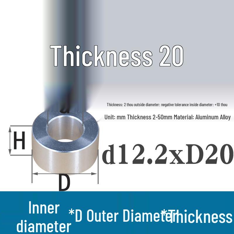 Außen-Ø 20mm Aluminiumlegierung Flache Unterlegscheibe Abstandshalter mit M6/M8/M10/M12 Innenloch - Metallwellenbuchse Isoliersäule.