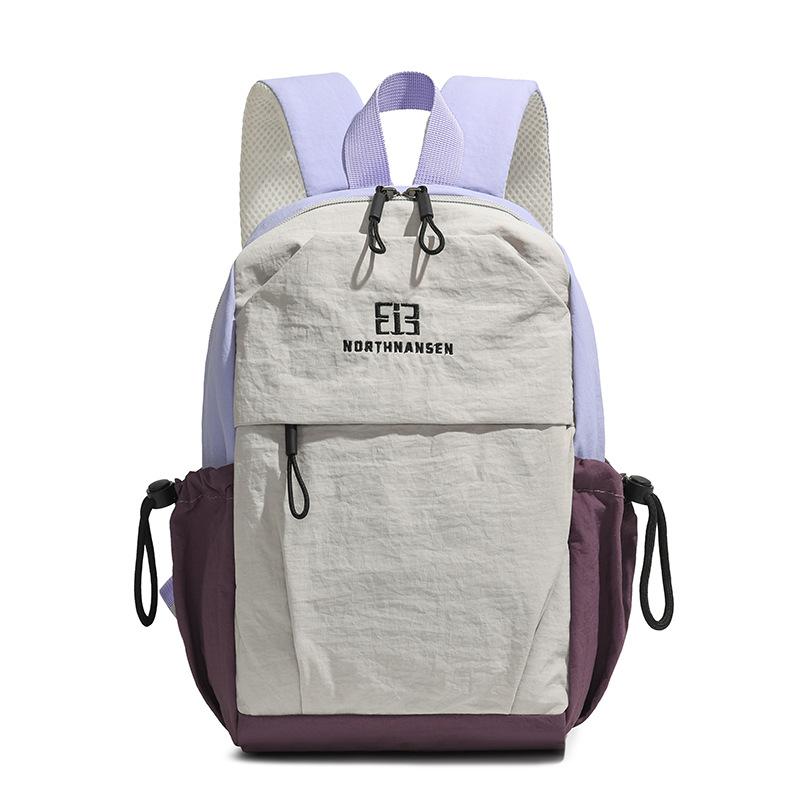 Backpack women's 2025 summer new trendy cool lightweight contrasting color simple backpack female college student sports travel backpack