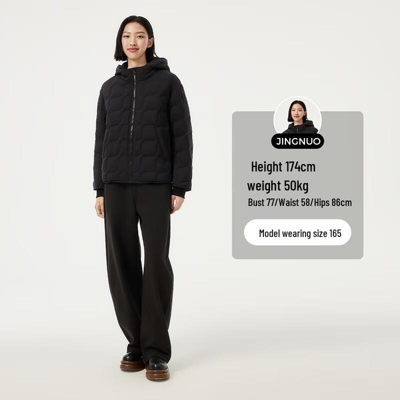 Tamboer Women's Lightweight Petite Hooded Down Jacket 330216Z