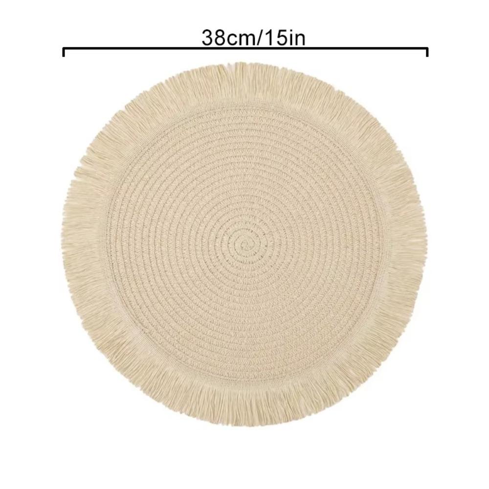 Håndvevde papirbrikker med frynser Japansk stil Tekoppunderlag Spisebordsdekorasjoner