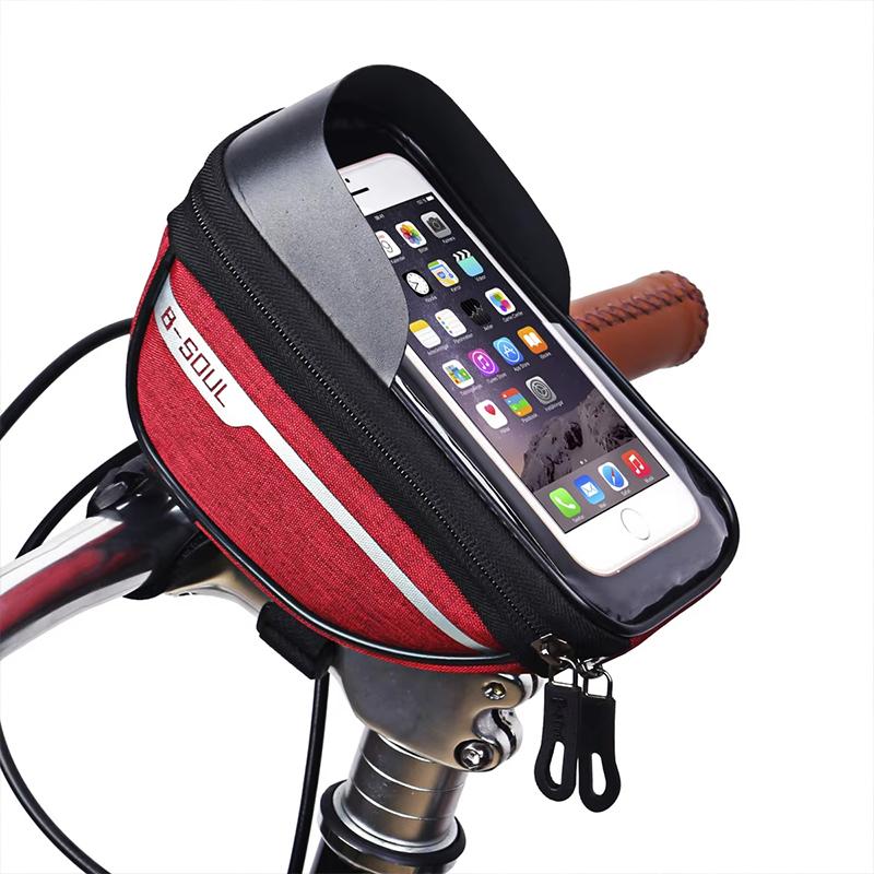 Bicycle Bag 1L Frame Front Top Tube Bike Bag Handlebar Touch Screen Cycling Bag Phone Holder Bicycle Accessories