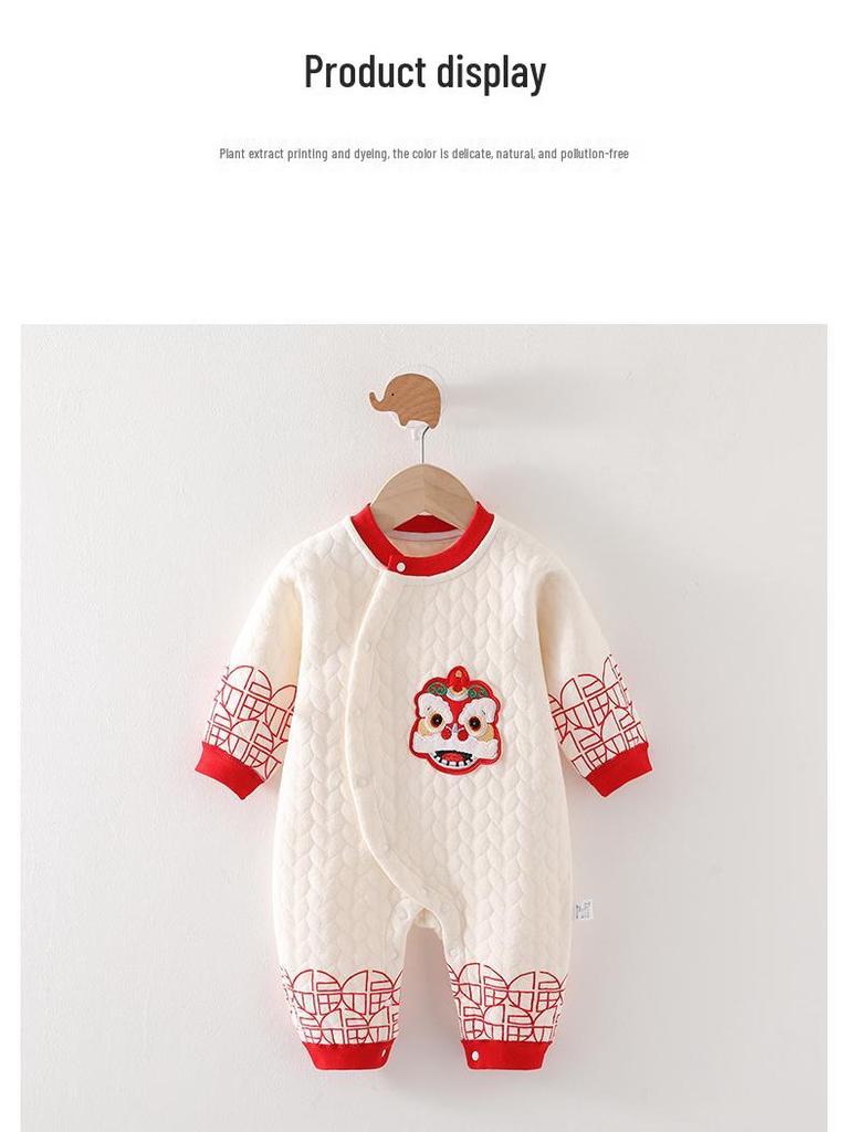 Newborn & Baby Pure Cotton Warm Clothes for New Year and 100 Days Celebration
