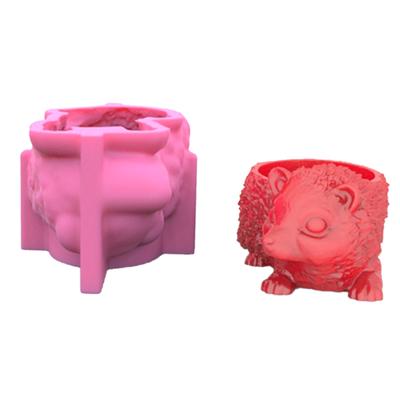 Molde de Silicona para Maceta de Hormigón Florero Erizo 3D Suculenta Cemento Yeso Molde Jabón Vela Molde Decoración de Escritorio Oficina Hogar