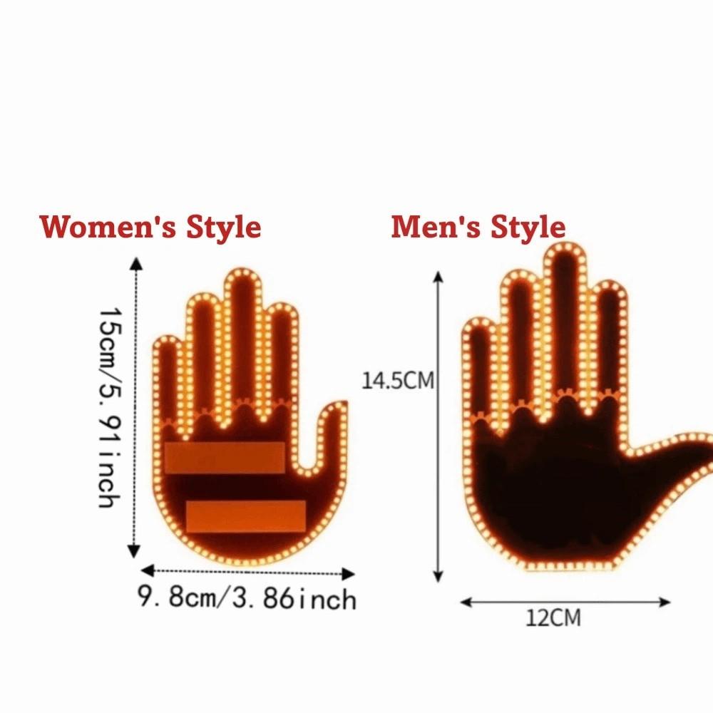 Remote Control Hand Lamp Funny Finger Car Decoration Panel Luminous Panel Car Accessories