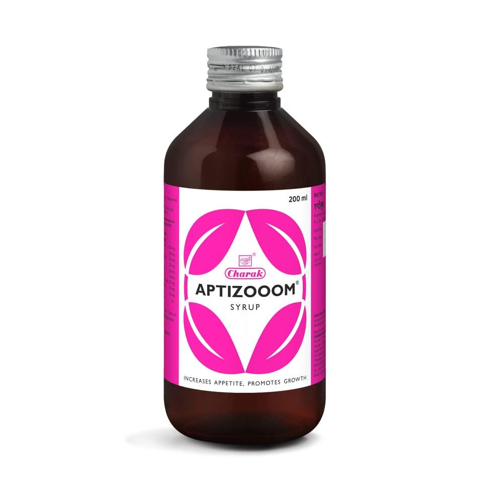 Charak Pharma Aptizooom Syrup Appetite Support Formula Strawberry Flavour Herbal Digestive Wellness Syrup 200 Ml X Pack Of 2