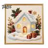Decorative Holiday Artwork Xmas Faux Pearl Art Kit, DIY Santa Claus Painting Christmas 3D Bead for Adults Tree Reindeer Craft Set Adults, Home