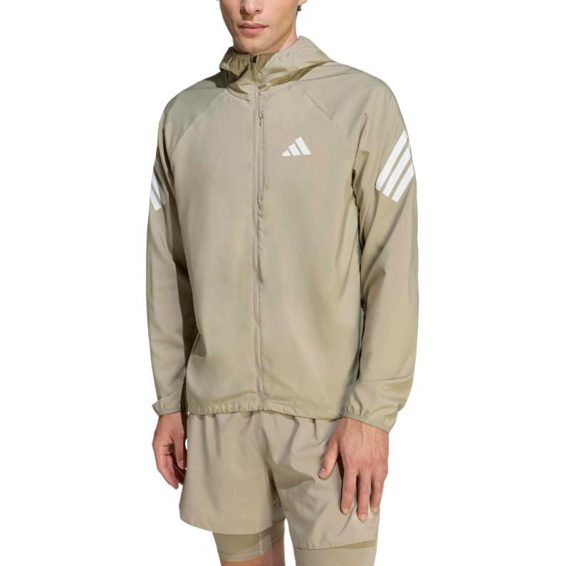 

Adidas Striped Logo Hooded Zip-Up Long Sleeve Jacket Men jackets KQ8062 2XL