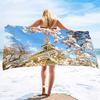 Eiffel Tower Pattern Series Seaside Vacation Beach Towel Swimming Bath Towel Sports Towel Straight