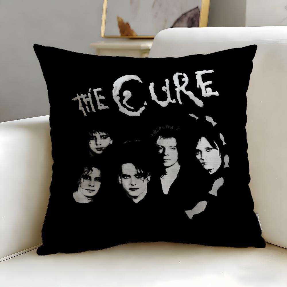 classic band The Cure Cushion Cover Soft  EasyWash Pillow Case  Versatile for Couch Bed Travel and Office
