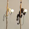 Industrial Style Monkey Lamp: Creative Hemp Rope Pendant for Restaurant, Kids' Room, or Store Display