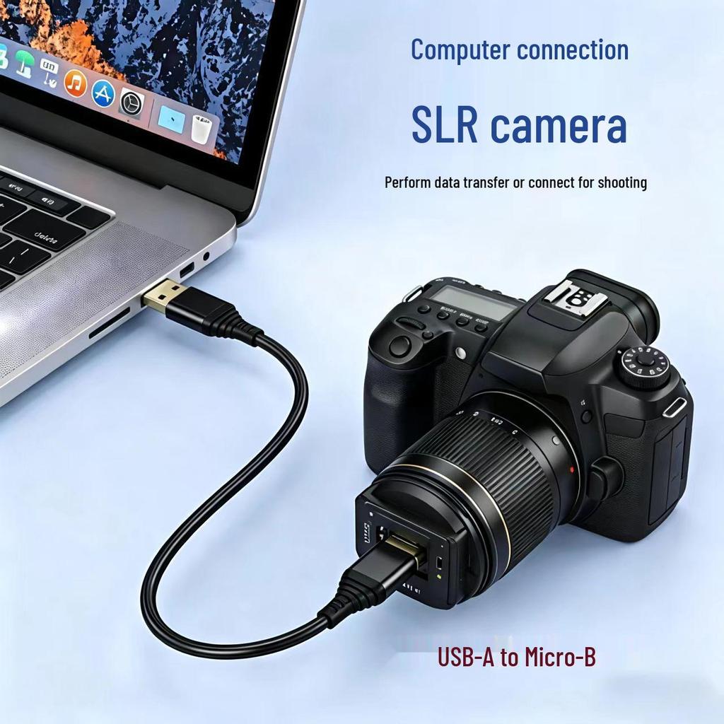 USB 3.0 To Micro-B Data Cable, 5Gbps, Gold-Plated, for Hard Drives & Cameras