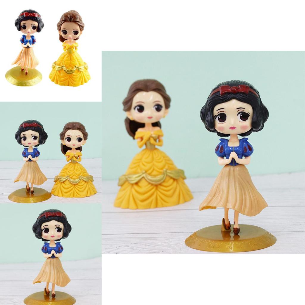 Enchanting Princess Bella Snow White Figures Pvc Miniatures For Kids Girls Cake Decor