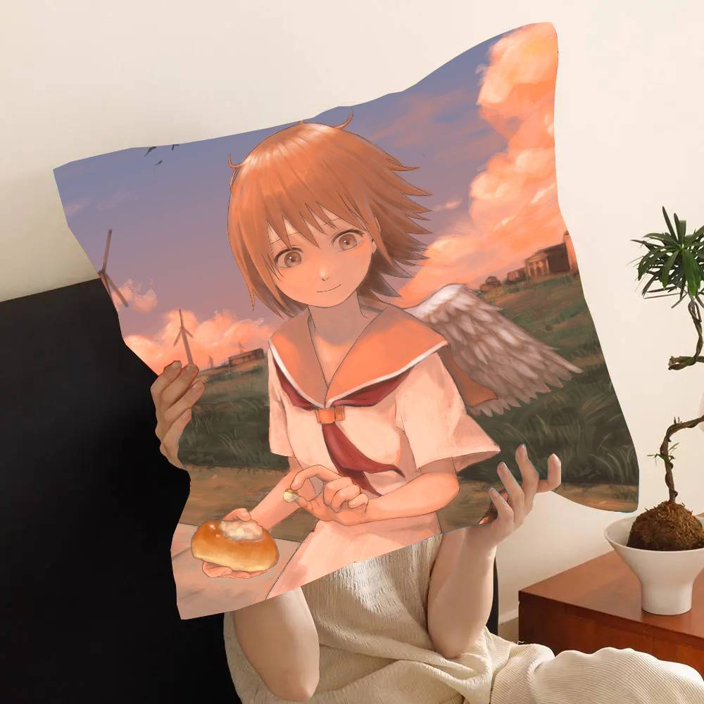 Anime Haibane R-Renmei Pillow Case Fashion Square Pillowcase Bedroom Sofa Room Ins Decoration Leisure