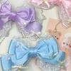Carino per Ragazze Lolita Rosa Fiocco Copricapo Grande Fiocco di Pizzo Rosa Perla KC Carino Principessa Copricapo Lolita Fermaglio per Capelli Accessori per Capelli