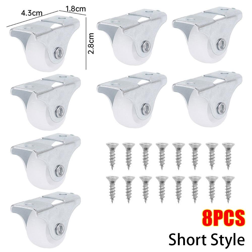 

8Pcs Drawer Tray Accessories Directional Casters Guide Rails Wheel 8Pcs Short