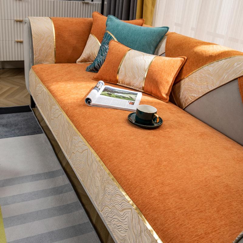 

Жаккардовый лоскутный чехол для дивана, 1/2/3-местный L-образный секционный чехол для дивана, чехол из синели, подлокотник, защита для мебели для гостиной 90x90cm 1pc