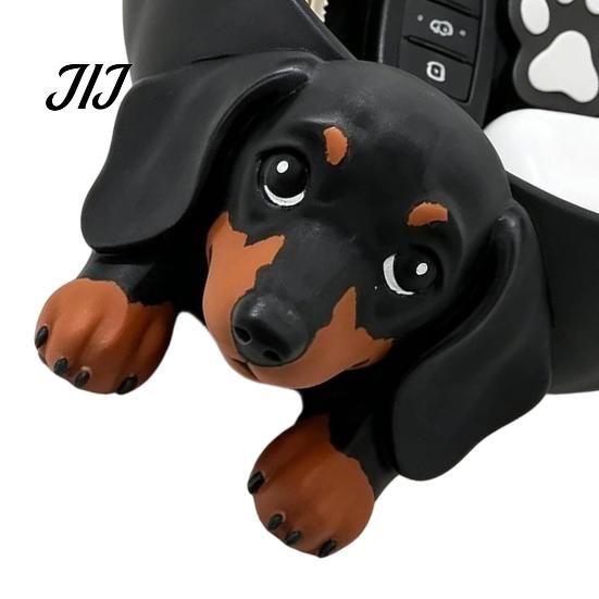 Novelty Jewelry Organizer 3D Printed Dachshund Storage Tray, Resin Dog Shaped Desktop for Keys Jewelry, Decorative Trinket Dish Trinkets Dish,