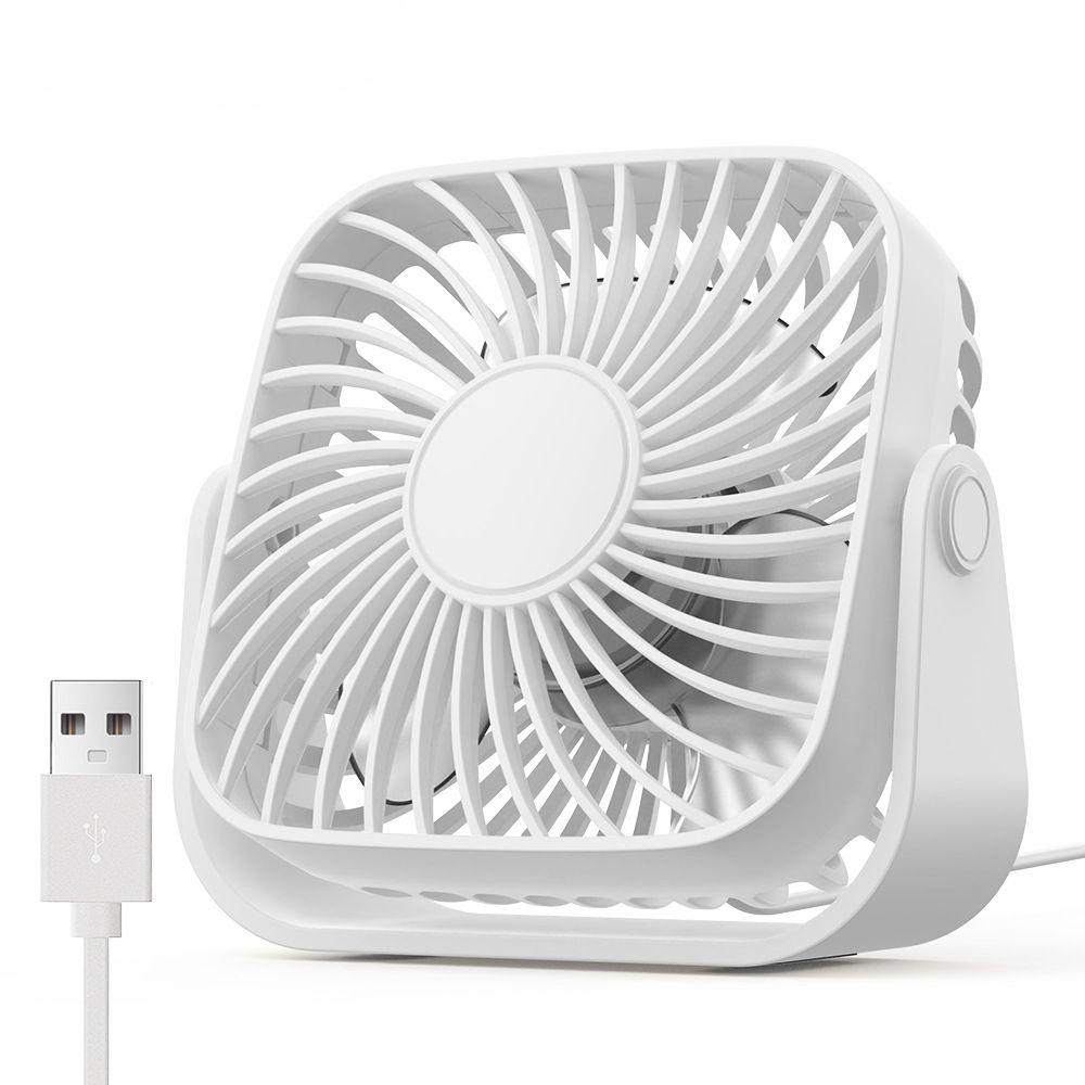K50 Mini USB Desk Fan 3 Speed Adjustable Silent Cooling Portable Office Desktop Fan USB Powered 4 Colors Home Dorm Tabletop