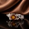 Citrine Gemstone Silver Ring 925 Sterling Silver Elegant Yellow Stone Ring, Partywear Jewelry CZR-14-8