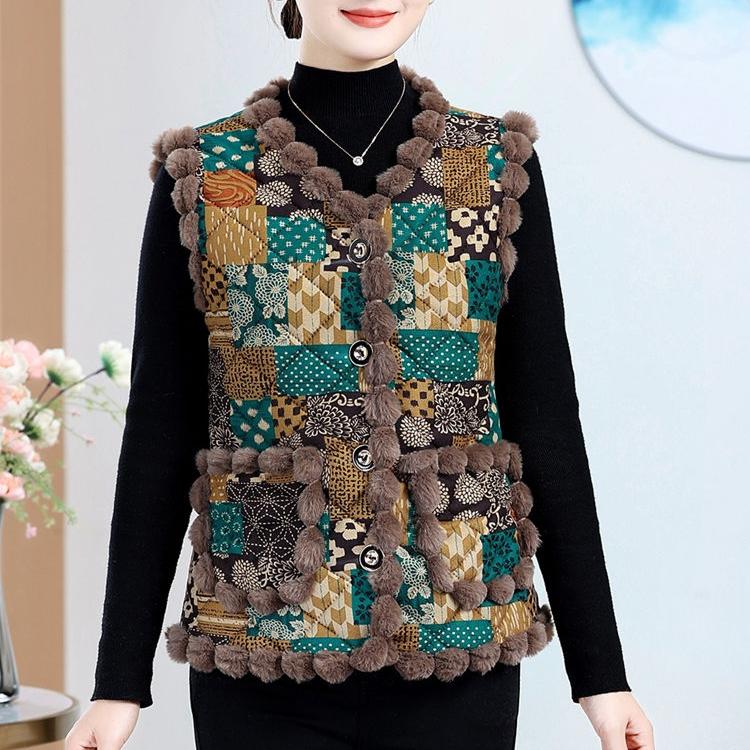 Women's Fleece Vest Sleeveless Thick Warm Plush Vest Cardigan Flocking Vest Top Outwear Autumn Winter