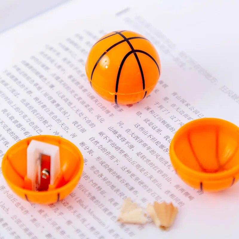 1 Piece Cute Candy Color Basketball Sharpeners Stationery School Office Supplies Kid Gift Sharpener