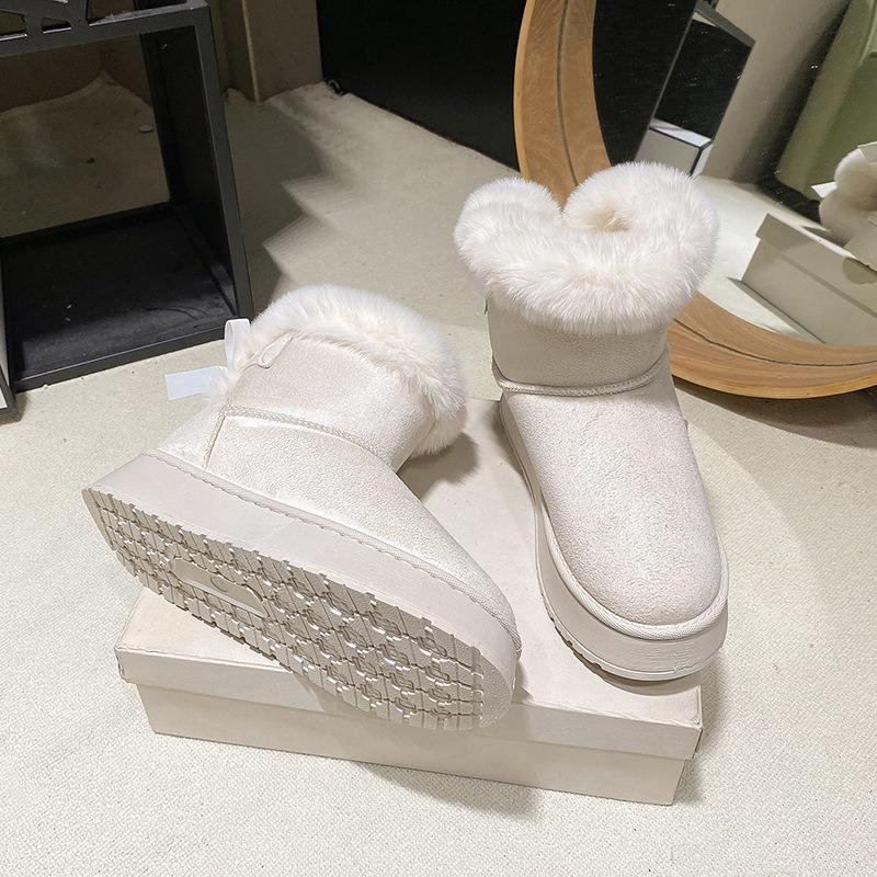 2025Winter Women Shoes Fashion High Top Cotton Shoes Plush Warm Snow Boots Winter Boots for Women Outdoor Non Slip Platform Boot
