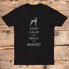 Keep Calm & Walk The Whippet Dog Lover Funny Tee Mens T-shirt #AV