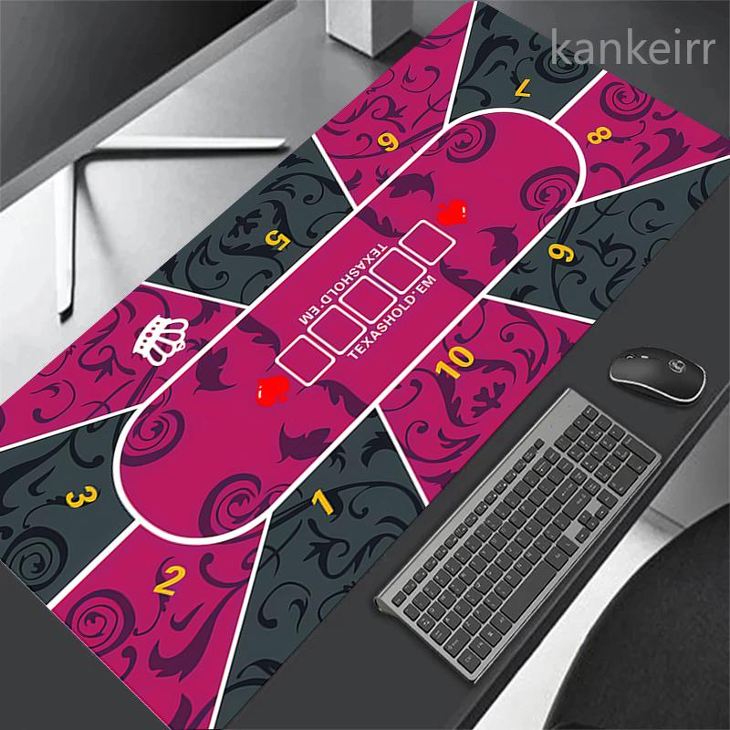 Tapis de table Texas Hold'em portable en caoutchouc et mousse pour poker, tapis de souris, clavier de bureau, tapis de table de jeu pour joueurs, disposition du jeu
