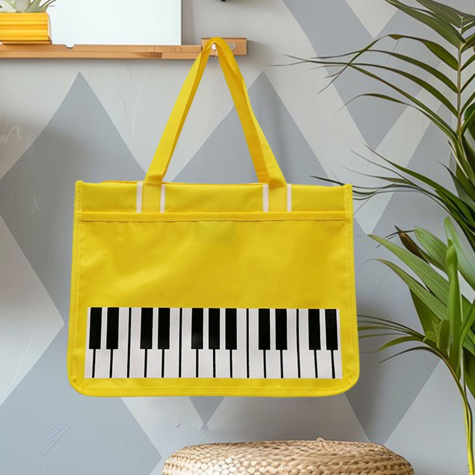 

Музыкальная сумка-тоут для фортепиано, аксессуары, водонепроницаемая сумка через плечо для подарков учителю жёлтый