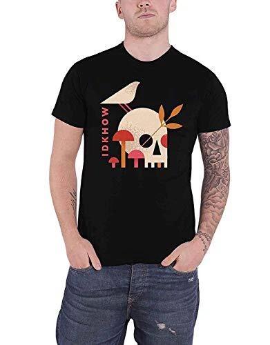 IDKHow T Shirt Mushroom Skull Band Logo Official Mens Black XL L