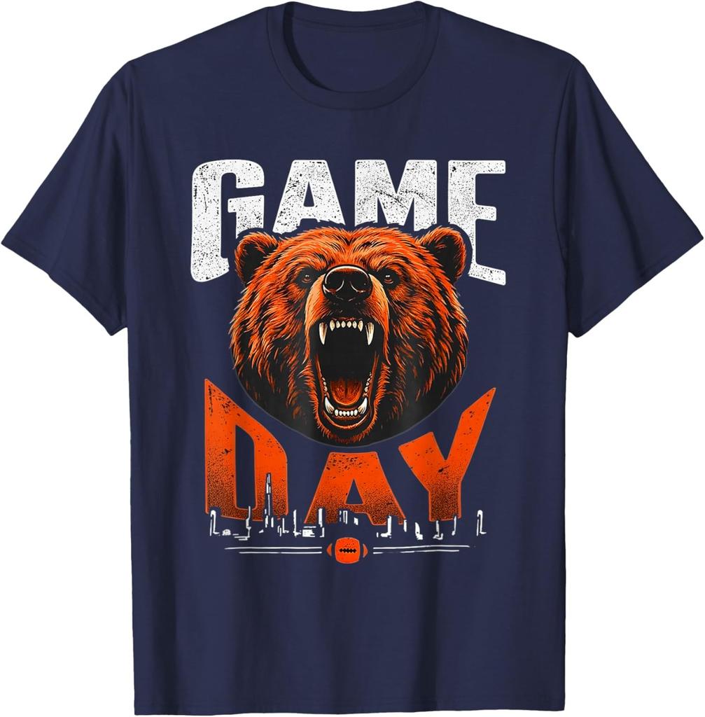Game Day Sport Fans Funny Bear Retro Vintage Unisex T-Shirt