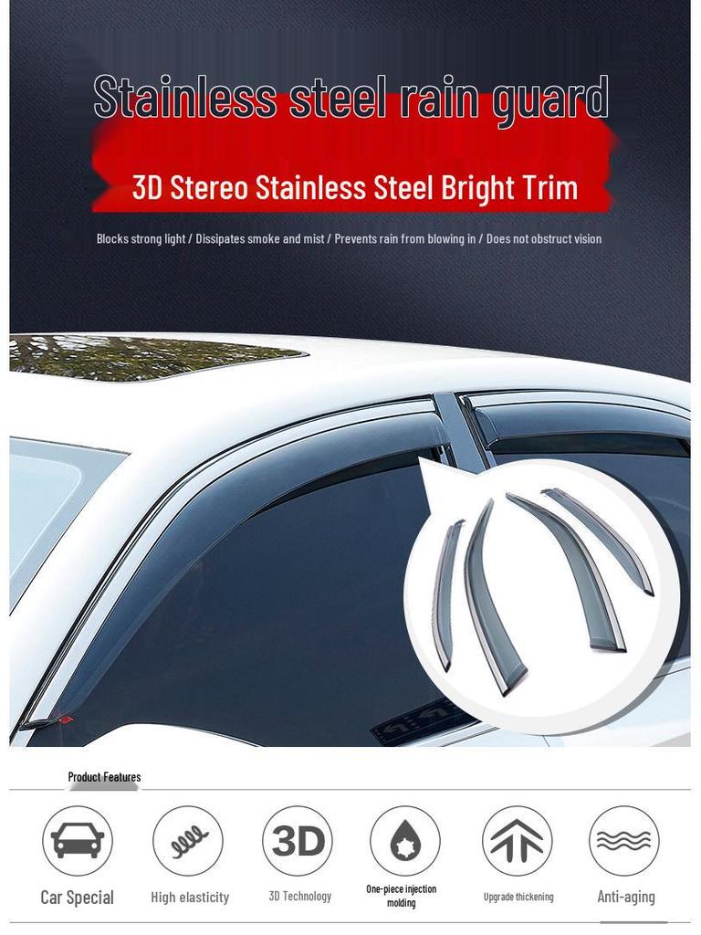 AITO M7 Rain & Sun Shields: 6-Piece Car Window Accessories for 26 Models