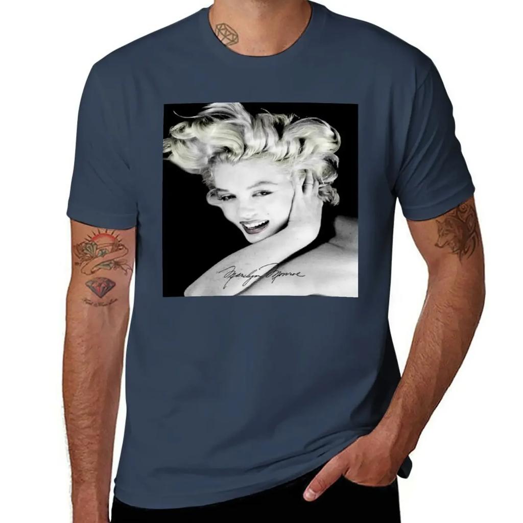 MARILYN MONROE' The First American Goddess T-Shirt Aesthetic clothing sweat anime Men's t shirts