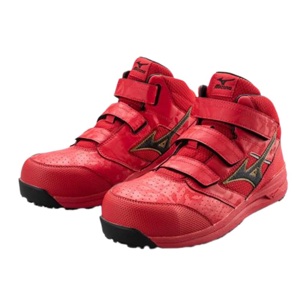 Work Safety Almighty Red X 3E [Mizuno] Shoes, Shoes, LS21M, Black, 27.0 Cm,