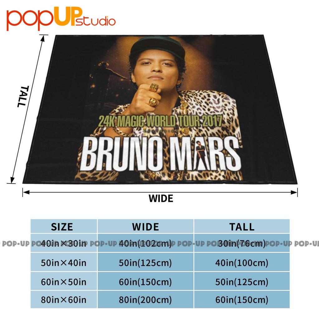 Bruno Mar24K Magic World Tour Concert Tour Ultra-Soft Blanket Quilt Winter Sofa Cover Bed Covers