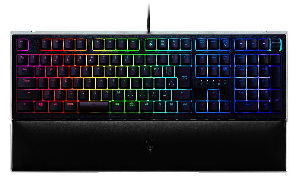Razer Ornata V2 JP Gaming Keyboard with Japanese Membrane and Wrist Chroma RGB Japanese Retailer Layout, Switches, Rest, [Official Warranty]